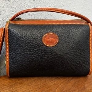 Vintage 90s Dooney and Bourke Small All Weather Black Crossbody Bag